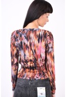 Women Blouse Pieces Pcribco Wrap Multicolour
